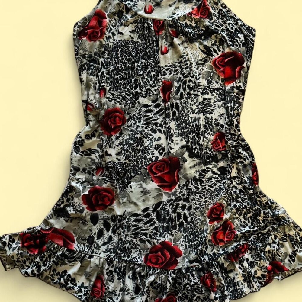 American-vintage Women's Black and Red Dress